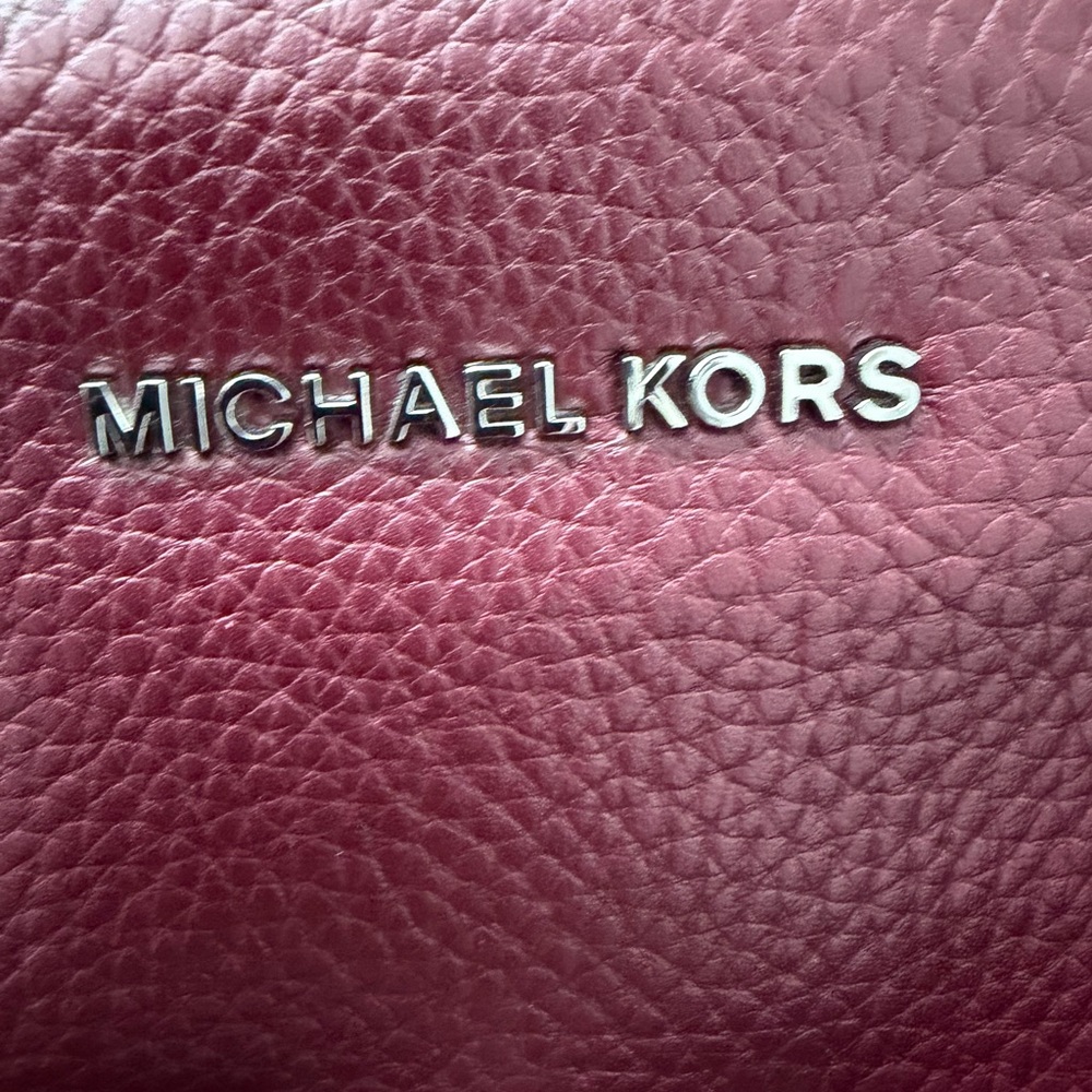 Michael Kors Wine Textured Leather Bag